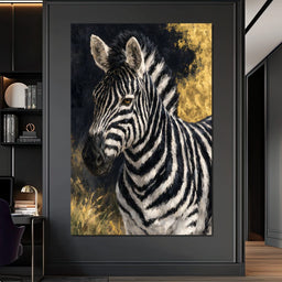 Golden Stripes of the Midnight Plains - NicheCanvas