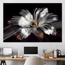 Silver Harvest Petals Radiance - NicheCanvas