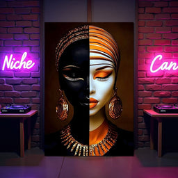 Elegant Duality Portrait - NicheCanvas