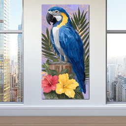Tropical Parrot Gaze - NicheCanvas