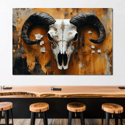 Horned Essence Rustic Elegance - NicheCanvas