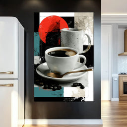 Morning Rituals Within Geometric Forms - NicheCanvas
