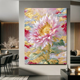 Golden Petals in Celestial Bloom - NicheCanvas