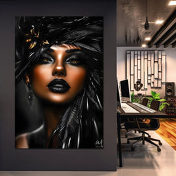 Golden Elegance in Shadows - NicheCanvas