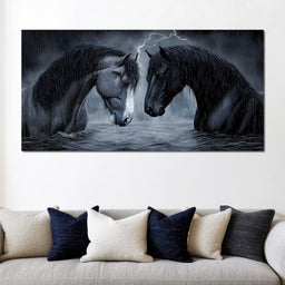 Dark Horses in the Storm - TooplesArt - NicheCanvas