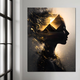 Golden Desert Queen Awakening - NicheCanvas