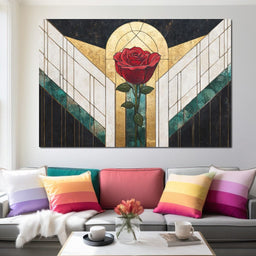 Golden Rose Radiance Reverie - NicheCanvas