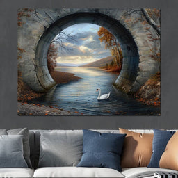 Swan's Passage - TooplesArt - NicheCanvas
