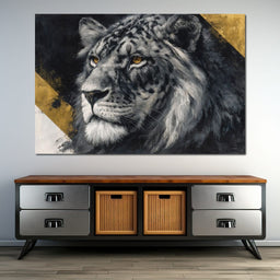 Golden Eyed Lion King - NicheCanvas