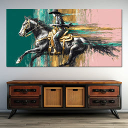 Golden Cowgirl Noir Star - NicheCanvas