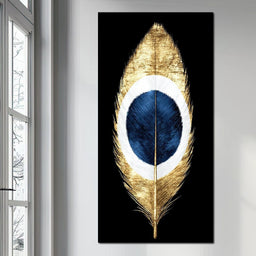 Golden Feather Midnight Eye - NicheCanvas