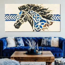 Galloping Essence of Blue - Alicia Smith - NicheCanvas