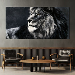 Somber Lion - NicheCanvas