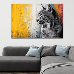 Majestic Wildcat Reflections - NicheCanvas