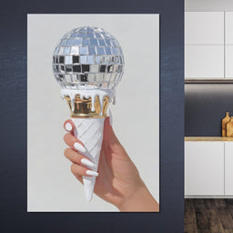 Melting Disco Cone Pop Painting - NicheCanvas