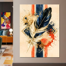 Fragmented Descent of the Golden Plume - NicheCanvas