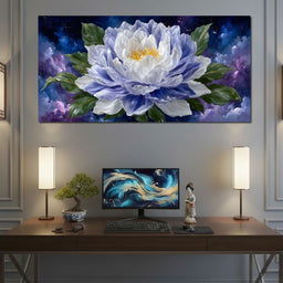 Starlit Peony Luminescence - NicheCanvas