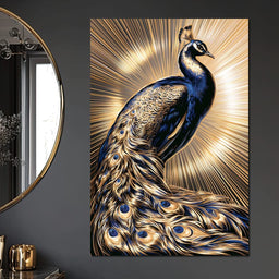 Radiant Majesty of the Gilded Plumage - NicheCanvas