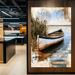 Abandoned Boat Waiting Upon Still Waters - NicheCanvas