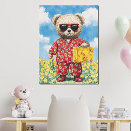 Sunlit Adventure with Teddy - NicheCanvas