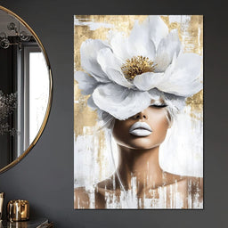 Petals of Golden Elegance - NicheCanvas