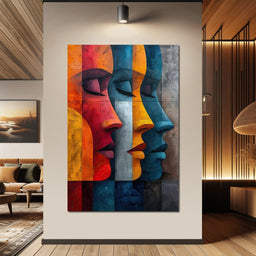 Chromatic Contours Converge - NicheCanvas