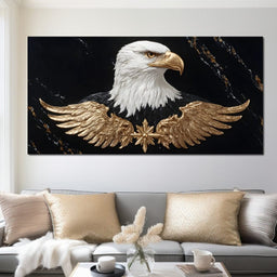 Golden Eagle Majesty Marble - NicheCanvas