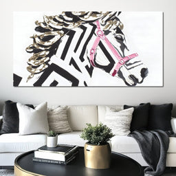 Zebra Stripes Lush Contrast - Alicia Smith - NicheCanvas