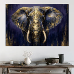 Regal Gold Elephant Majesty - NicheCanvas