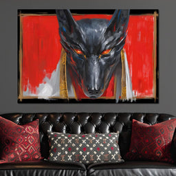 Ancient Jackal Pharaoh Sentinel - NicheCanvas