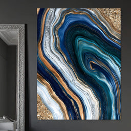 Currents of Gilded Stone - NicheCanvas