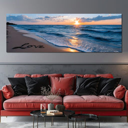 Sunset Shores Eternal Affection - NicheCanvas