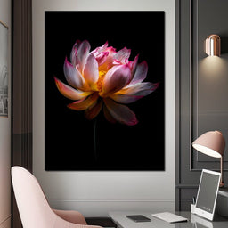 Luminous Lotus Radiant Petals - NicheCanvas