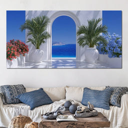 Mediterranean Archway Vista - NicheCanvas