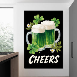 Lucky Clover Beer Cheers - NicheCanvas