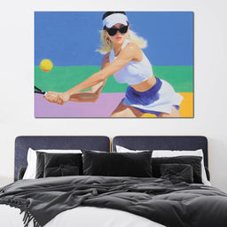 Sunlit Rally Court Elegance - NicheCanvas