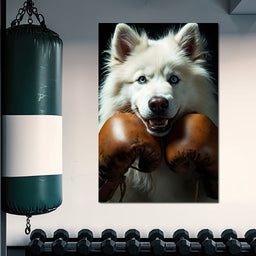 Samoyed Pugilist - NicheCanvas