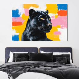 Golden Eyed Black Panther - NicheCanvas