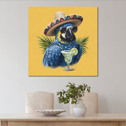 Tropical Fiesta Parrot Vibes - NicheCanvas