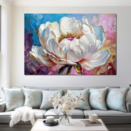 Alabaster Blossoming Petals - NicheCanvas