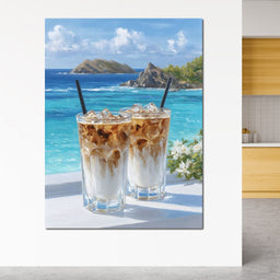 Coastal Iced Coffee Daydream - NicheCanvas
