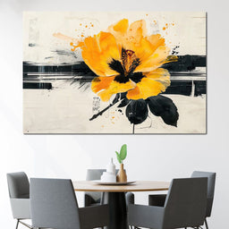 Golden Petal Contrast - NicheCanvas