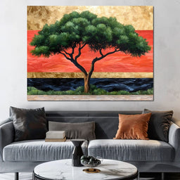 Majestic Dawn Tree Harmony - NicheCanvas