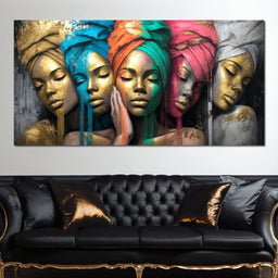 Golden Reverie Sisterhood - NicheCanvas