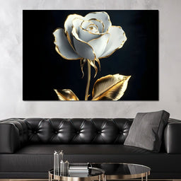 Golden Elegance of Petals - NicheCanvas