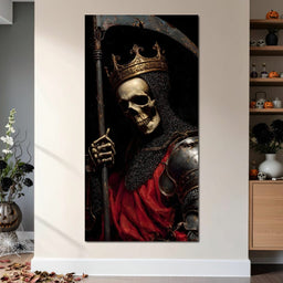 Gothic Reaper King Knight Skull - NicheCanvas