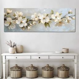 Blossoming Alabaster Flowers - NicheCanvas
