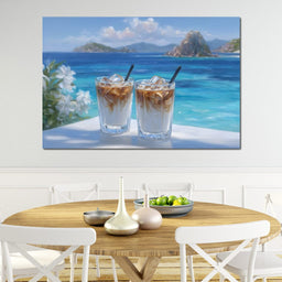 Tropical Iced Coffee Escape - NicheCanvas