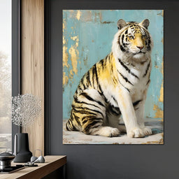 Regal Tiger Portrait Elegance - NicheCanvas