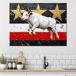 Bull Odyssey Across Stars - NicheCanvas